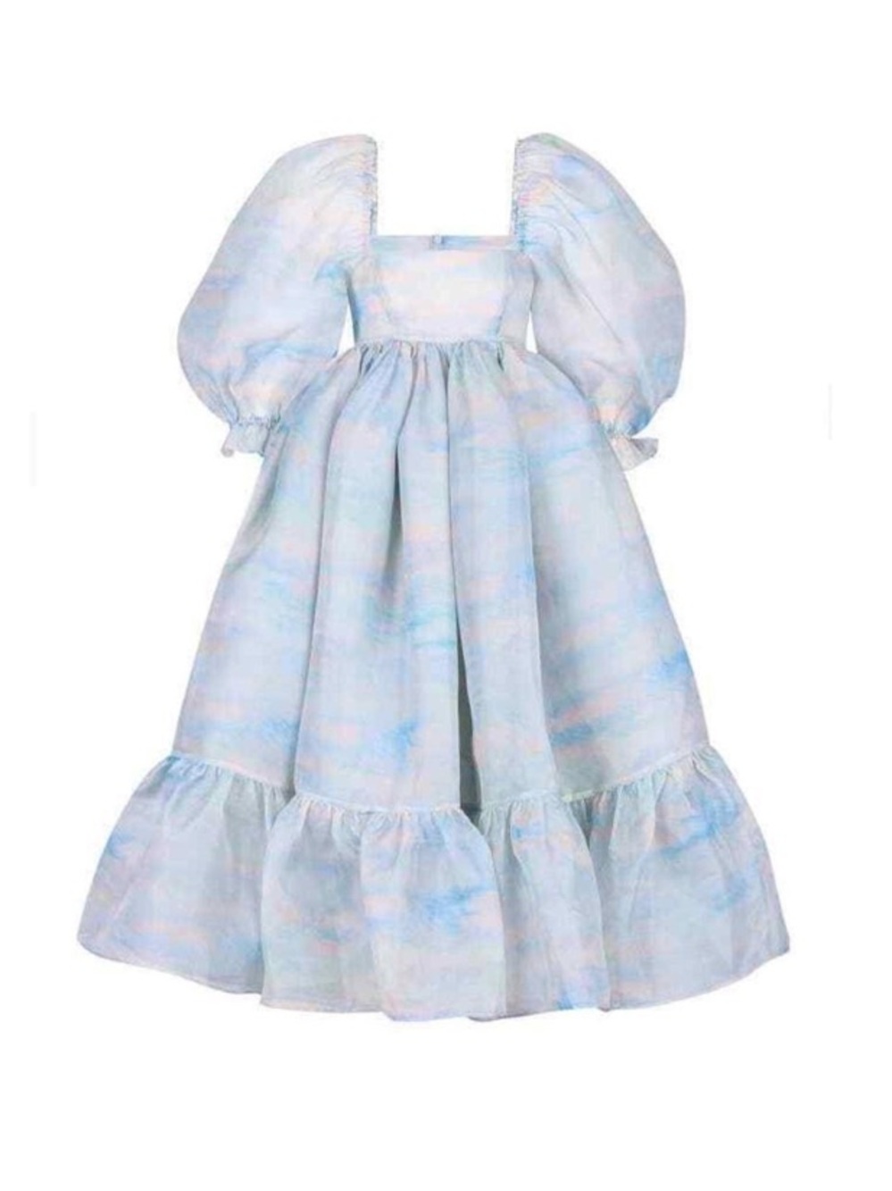 NWT Renoir Sky Selkie French Puff Dress